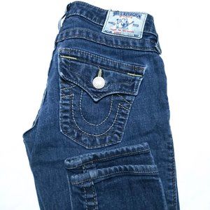 True Religion Crystal Logo Jean Skinny Size 25